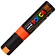 Marker UNI Posca PC-8K, varf tesit, 8.0mm Portocaliu fluorescent