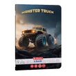 Caiet A5, 48 File 70g/MP Patratele, colturi rotunjite Motiv MONSTER TRUCK