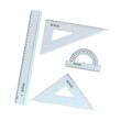 SET GEOMETRIE 4 PIESE (RIGLA, RAPORTOR, 2 ECHERE) HERLITZ