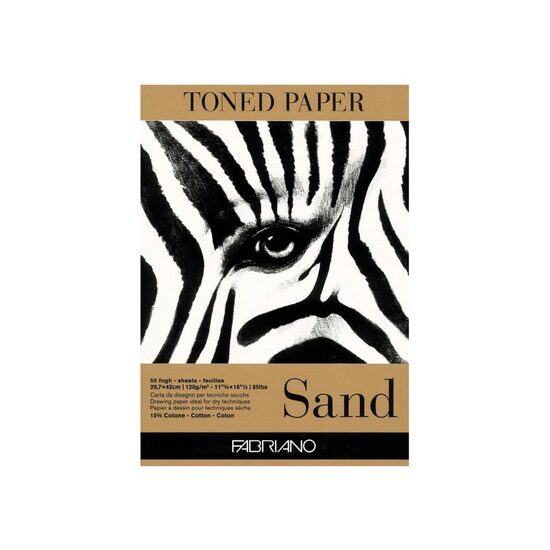 Bloc desen A3 Toned paper sand 120g 50 file Fabriano