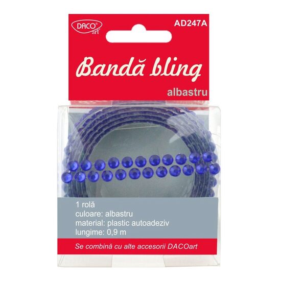 Bandă bling albastru DACO