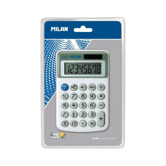 Calculator 8 dg Alb/verde MILAN