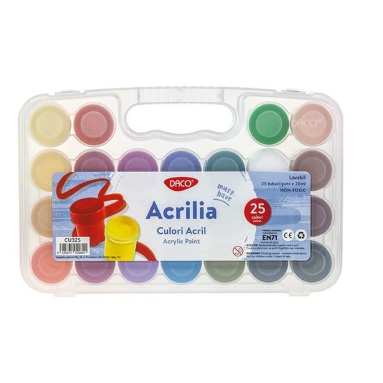 Culori acril 25 culori 20 ml Acrilia DACO