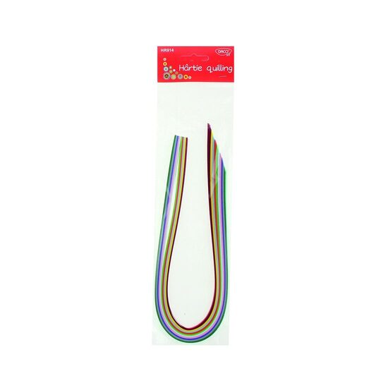 Hartie quilling 50x0.5 cm 100/set 10 culori DACO