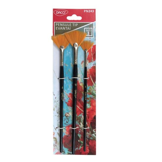 Pensula tip evantai Set 3 DACO