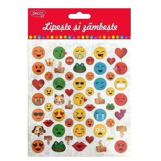 Abțibild - AB025 Smiley Face Lipește și zâmbește DACO