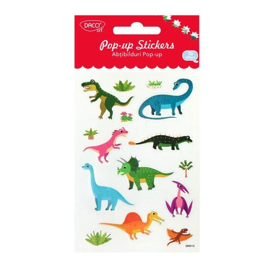 Abțibild - AB126 Dinozauri Pop up DACO