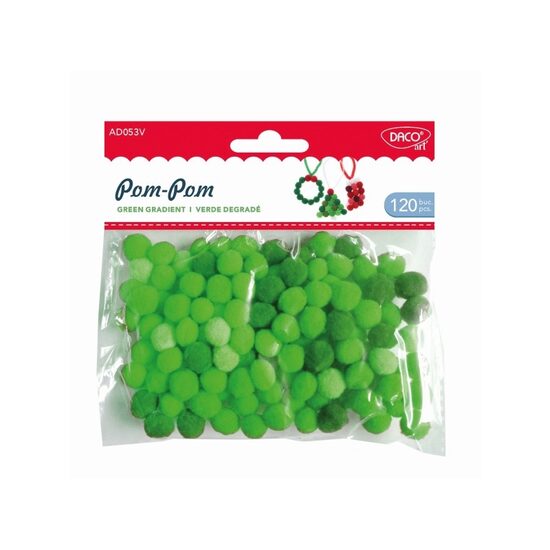 Pom-pom verde degrade Set 120