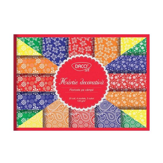 Hartie decorativa A4 20 coli Floricele DACO HR921