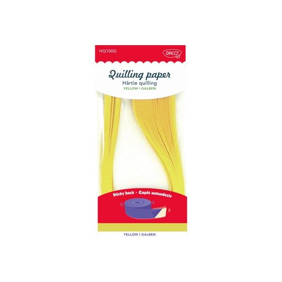 Hartie quilling 42.5x0.5 cm 100/set Galben DACO
