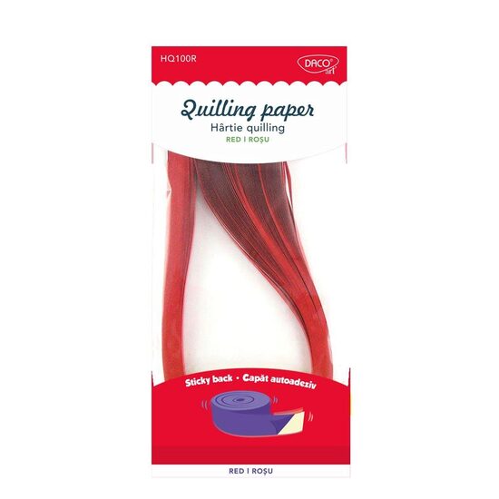 Hartie quilling 42.5x0.5 cm 100/set Rosu DACO