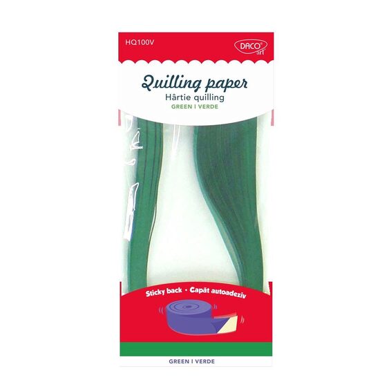 Hartie quilling 42.5x0.5 cm 100/set Verde DACO