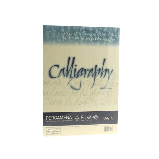 Hartie caligrafie Pergamena A4 190 g/mp Crem FAVINI
