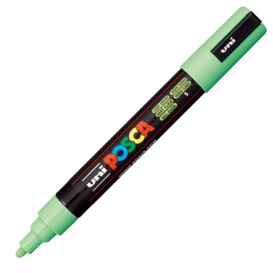 Marker UNI Posca PC-5M, varf rotund, 1.8-2.5mm Verde deschis