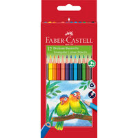 Creioane Colorate Triunghiulare 12 Culori + Ascutitoare Eco Fabe