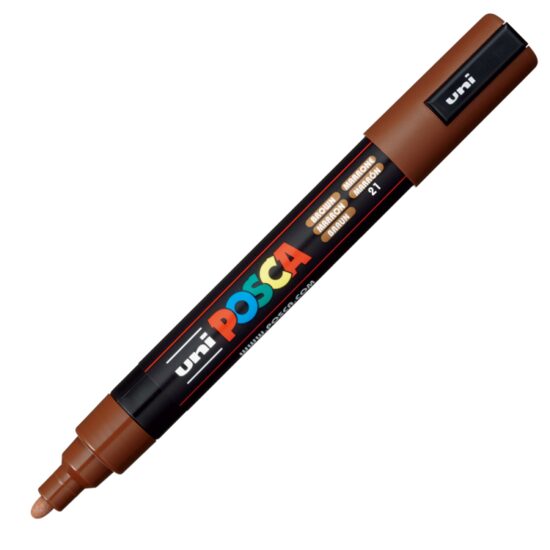 Marker UNI Posca PC-5M, varf rotund, 1.8-2.5mm Maro