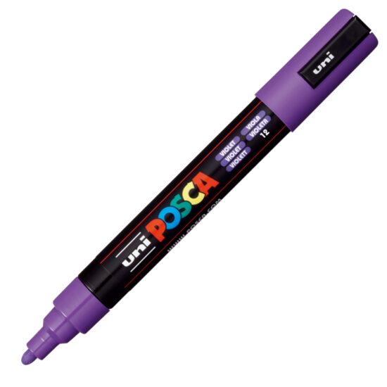 Marker UNI Posca PC-5M, varf rotund, 1.8-2.5mm Violet