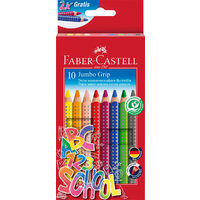 Set Promotional Creioane Colorate Jumbo Grip 10 Culori Faber-Castell