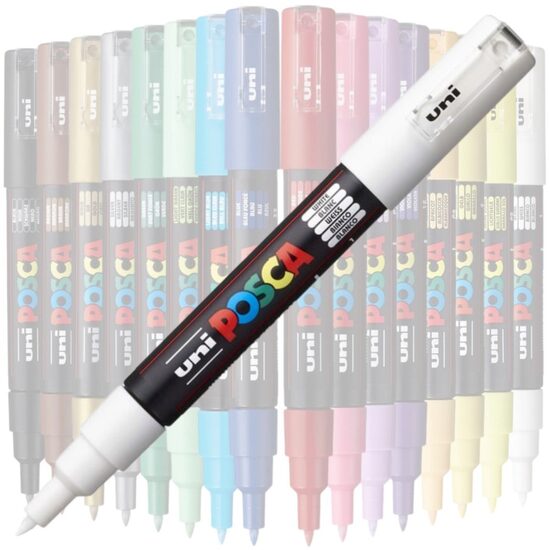 Marker UNI Posca PC-1M, varf rotund, 0.7mm