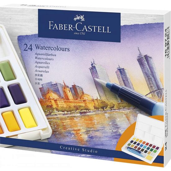 Acuarele 24 culori creative studio Faber-castell