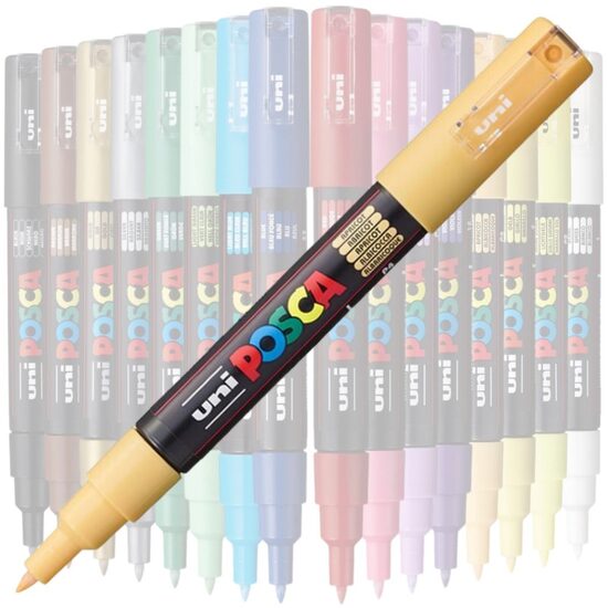 Marker UNI Posca PC-1M, varf rotund, 0.7mm Portocaliu