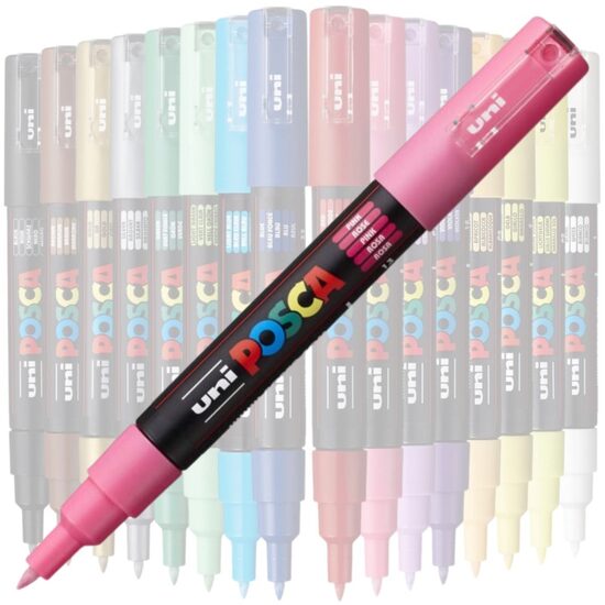 Marker UNI Posca PC-1M, varf rotund, 0.7mm Roz