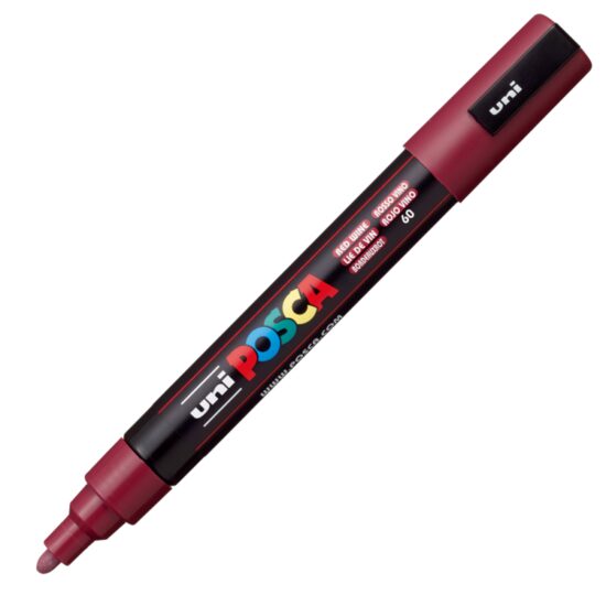 Marker UNI Posca PC-5M, varf rotund, 1.8-2.5mm Grena