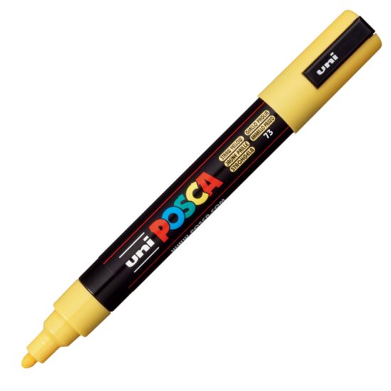 Marker UNI Posca PC-5M, varf rotund, 1.8-2.5mm Galben Pai