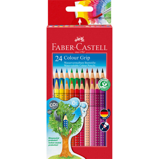 Creioane Colorate 24 Culori Grip 2001 Faber-Castell