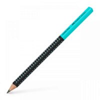 Creion Grafit B Jumbo Grip Two Tone Negru-Turcoaz 2022 Faber-Castell