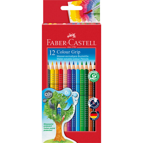 Creioane Colorate 12 Culori Grip 2001 Faber-Castell