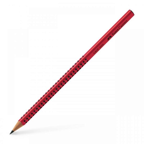 Creion Grafit B Grip 2001 Rosu Faber-Castell