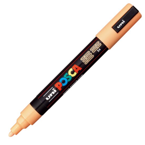 Marker UNI Posca PC-5M, varf rotund, 1.8-2.5mm Portocaliu deschis