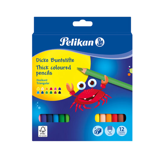 CREIOANE COLOR JUMBO, SET 12 CULORI + ASCUTITOARE