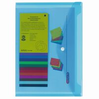 Mapa Protectie A4 Cu Capsa De Inchidere Albastru Transparent