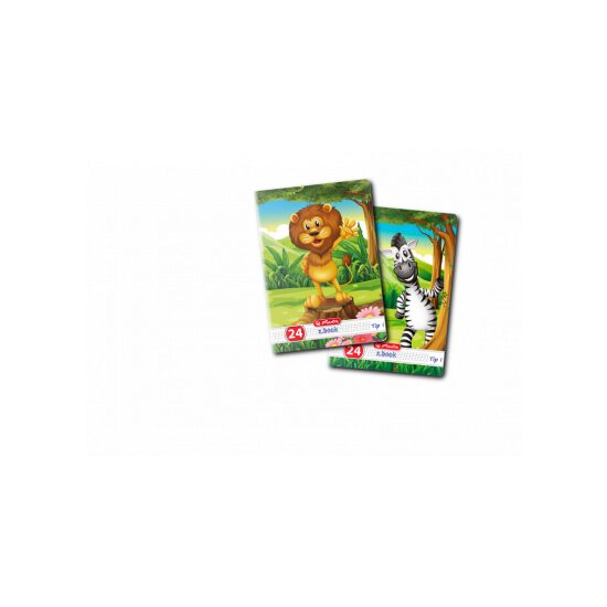 Caiet A5, 24 file, Tip I, motiv Cute Animals Premium - hartie 80 g