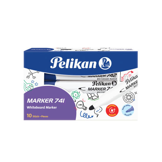 MARKER WHITEBOARD 741 ALBASTRU PELIKAN