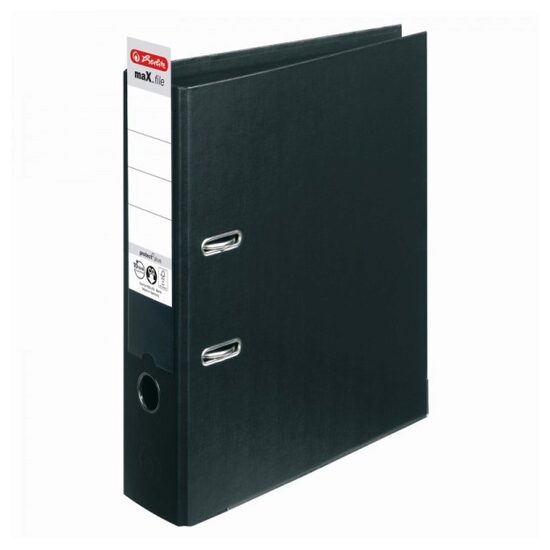 Biblioraft A4 8cm PP Interior-Exterior Negru 