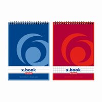 Bloc notes A6, 50f, patratele, cu spirala - X.Book