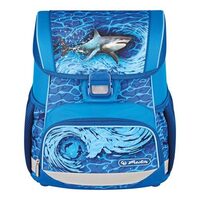 Ghiozdan neechipat Herlitz Loop, dimensiune 37 x 31 x 22 cm, motiv Blue Shark