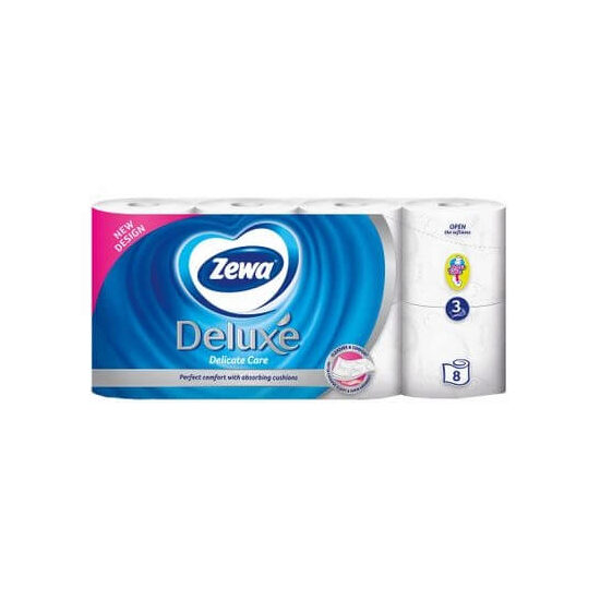Zewa Deluxe Hartie igienica Delicate Care, 3 straturi, 8 role