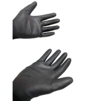 Manusi de protectie cu aplicatii din poliuretan pe degete si in palma SENSOR BLACK nr.10