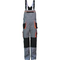 Pantalon cu pieptar Master gri deschis