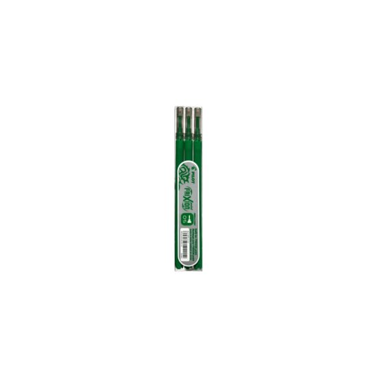 Set 3 rezerve roller Frixion Point Pilot 0.5 mm varf fin cu culoare Verde