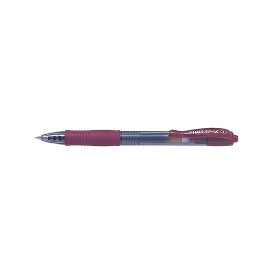 Roller cu gel G-2 ECO Pilot 0.7 mm varf mediu cu culoare Rosu Inchis