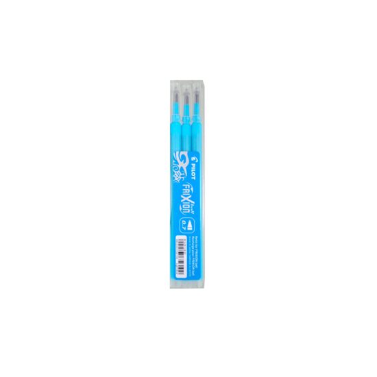 Set 3 rezerve roller Frixion Ball Pilot 0.7 mm varf mediu cu culoare Bleu 