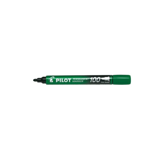 Marker permanent Pilot P100 1.0 mm varf rotund cu culoare Verde 