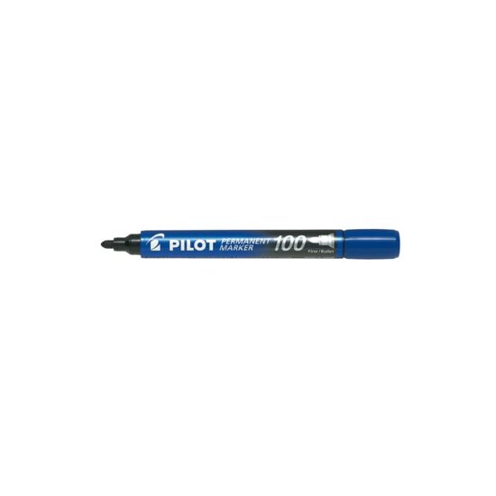 Marker permanent Pilot P100 1.0 mm varf rotund cu culoare Albastru