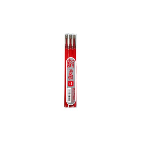 Set 3 rezerve roller Frixion Point Pilot 0.5 mm varf fin cu culoare Rosie