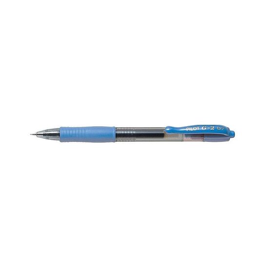 Roller cu gel G-2 ECO Pilot 0.7 mm varf mediu cu culoare Albastru Azur